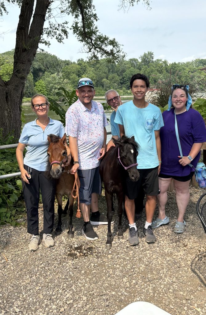 Our team and both ponies at Southbank Original Barbecue